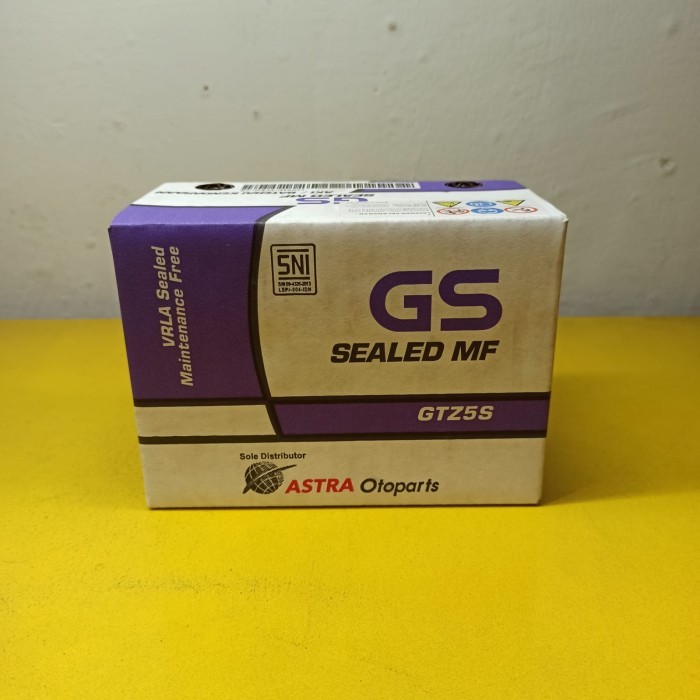 GS Astra MF GTZ5S – Aki Motor Kering, Bebas Perawatan & Starter Kuat